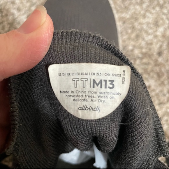 Allbirds Tree Toppers Sneaker High Top Gray Merino Wool Mens 13 - Picture 7 of 7